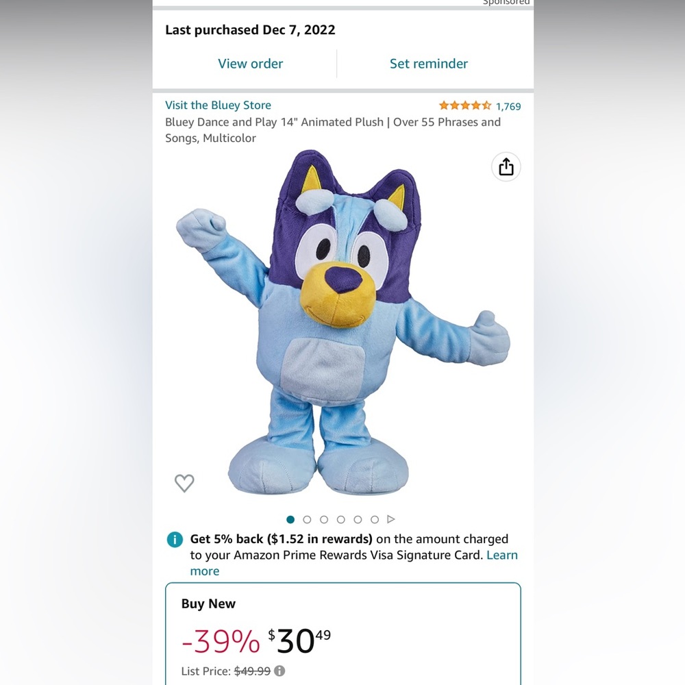 Bluey sing and dance toy